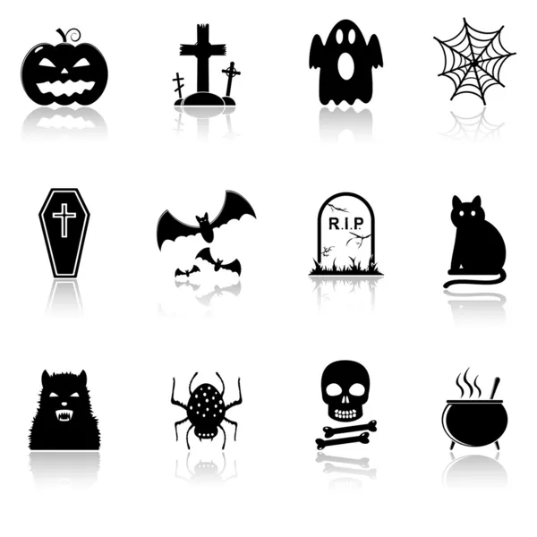 Ícones de Halloween — Vetor de Stock