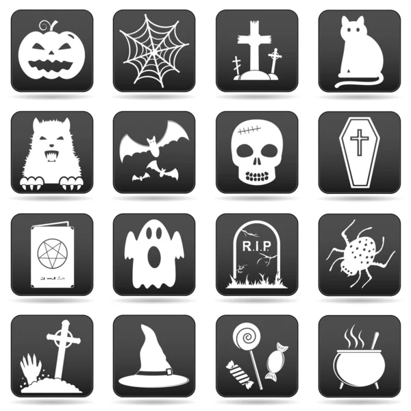 Botões de Halloween Web — Vetor de Stock