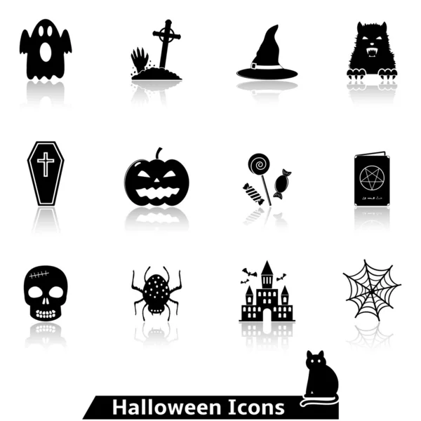 Halloween ikoner för webbplats — Stock vektor