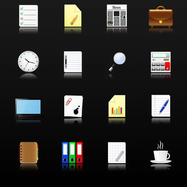 Офісний набір іконок — стоковий вектор