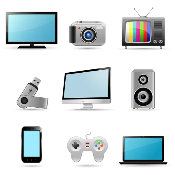 Computers & electronics icons — Stock Vector