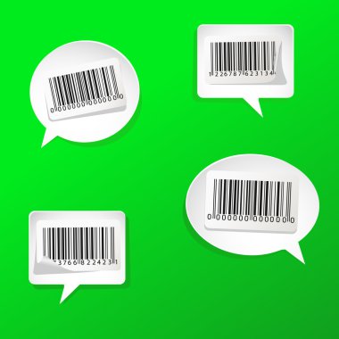 bar kodları ile konuşma balonları