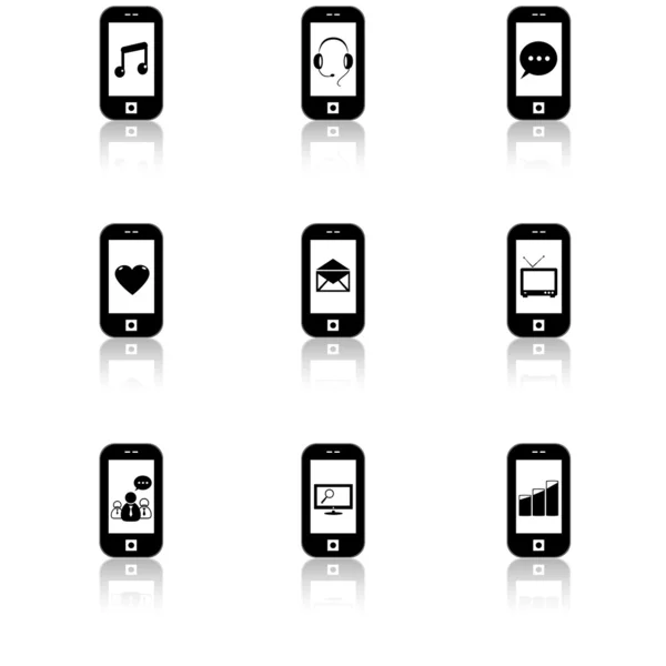 Smartphone-Ikonen — Stockvektor