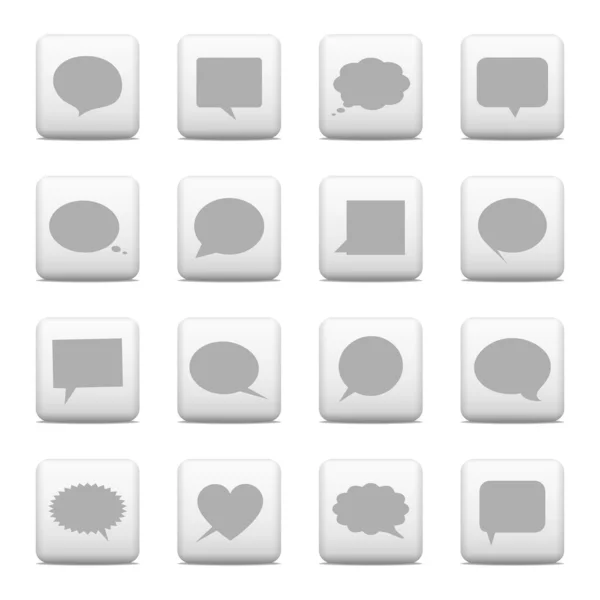 Web-Buttons, Sprechblasen-Symbole — Stockvektor