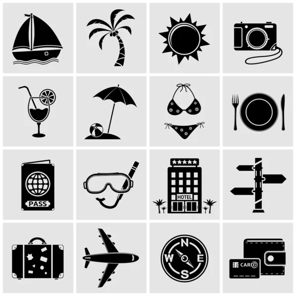 Travel Icons — Stock Vector