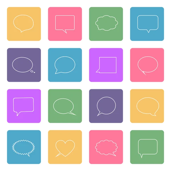 Speech bubbles icons set — Stock Vector