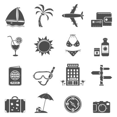 seyahat simgeleri ayarlandı