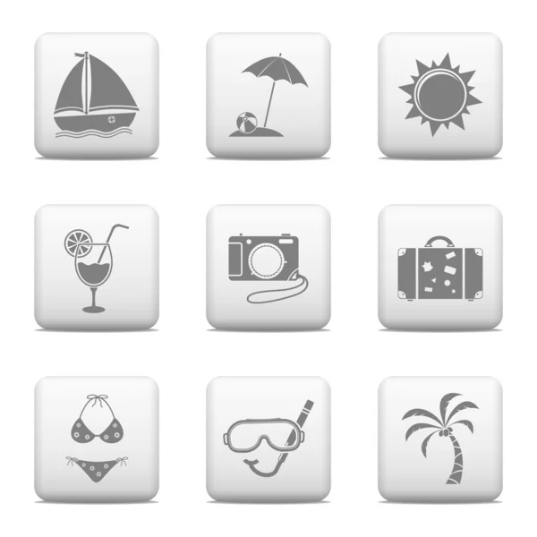 Web buttons - Vacation — Stock Vector