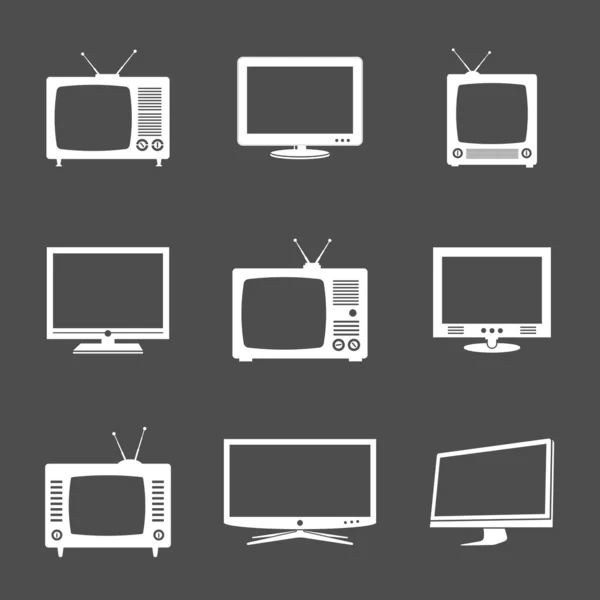 Varios iconos de TV — Archivo Imágenes Vectoriales
