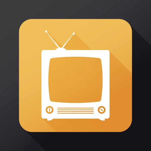 Ikona płaski telewizor — Wektor stockowy