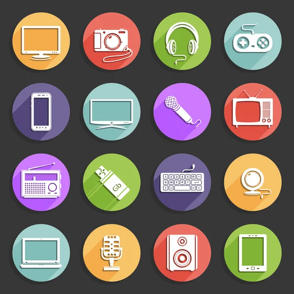 Iconos de tecnología — Vector de stock