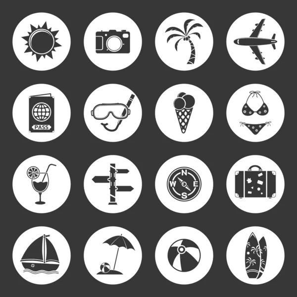 Vacation icons — Stock Vector