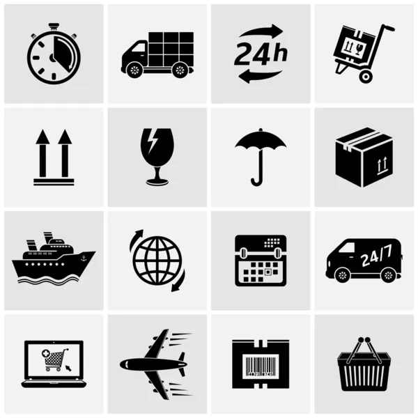 Logistik und Lieferung Symbole — Stockvektor