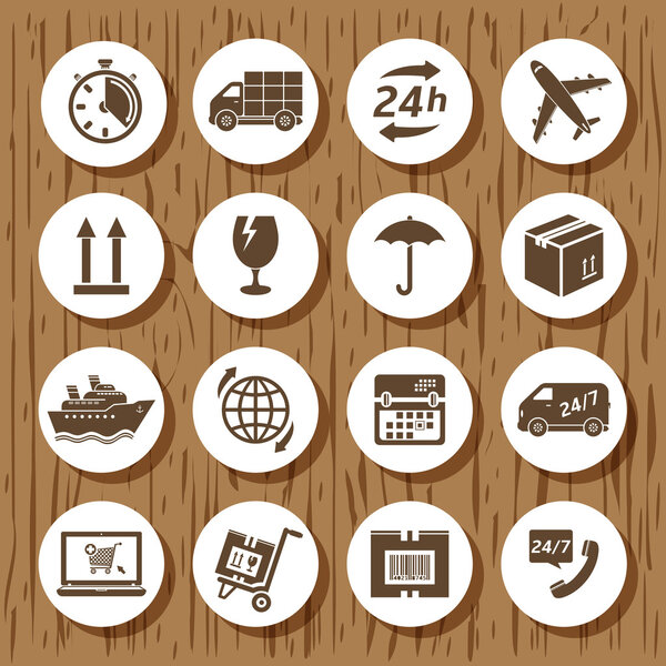 Delivery icon set