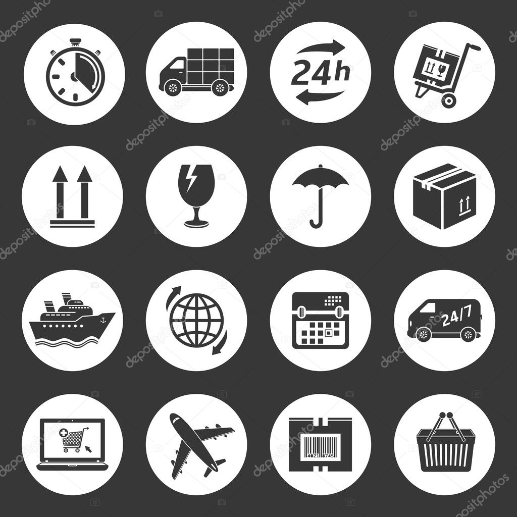 Shipping and delivery icons
