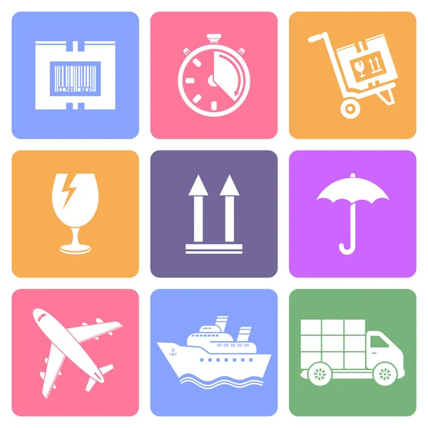 Logistyczne ikony — Wektor stockowy