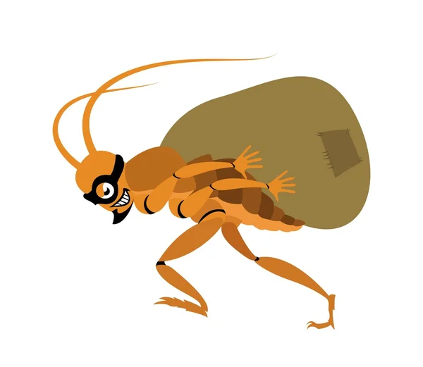 Cockroach thief — Stock Vector