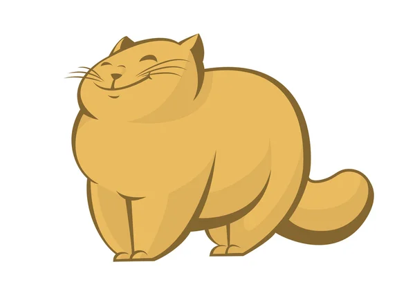 Gato gordo — Vector de stock