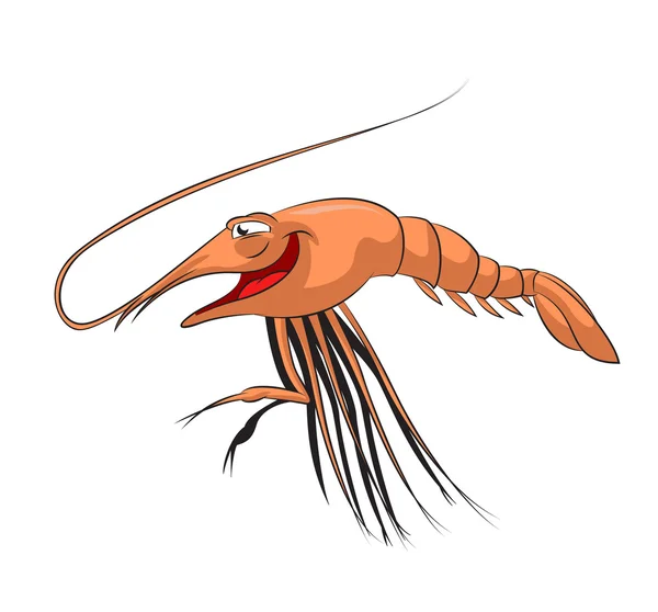 Cartoon shrimp — Stock Vector