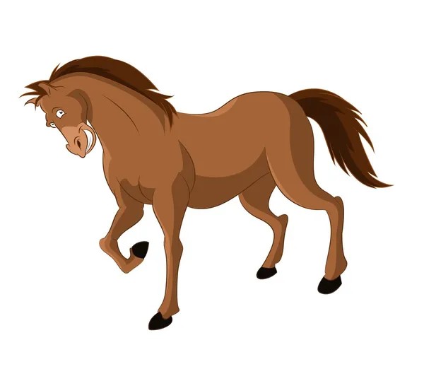 Caballo de dibujos animados — Vector de stock