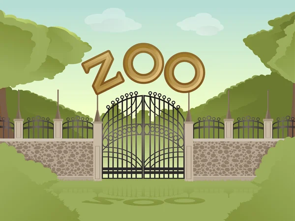 Zoo trädgård — Stock vektor