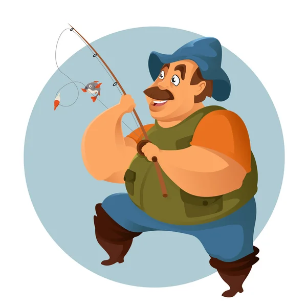 Fisherman — Stock Vector