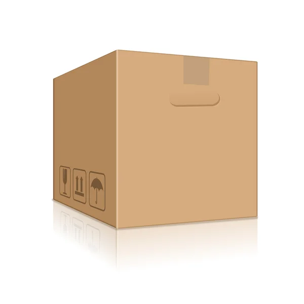 Brown box — Stock Vector