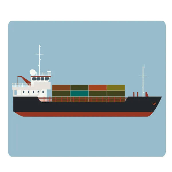 Πλοίων ξηρού φορτίου — Διανυσματικό Αρχείο