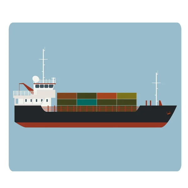 Droge lading schip — Stockvector