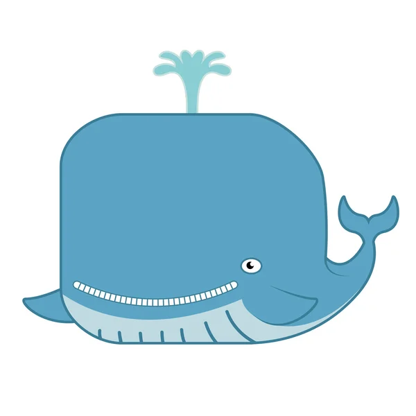 Cartoon whale — Stock Vector