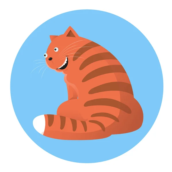 Lächelnde Katze — Stockvektor