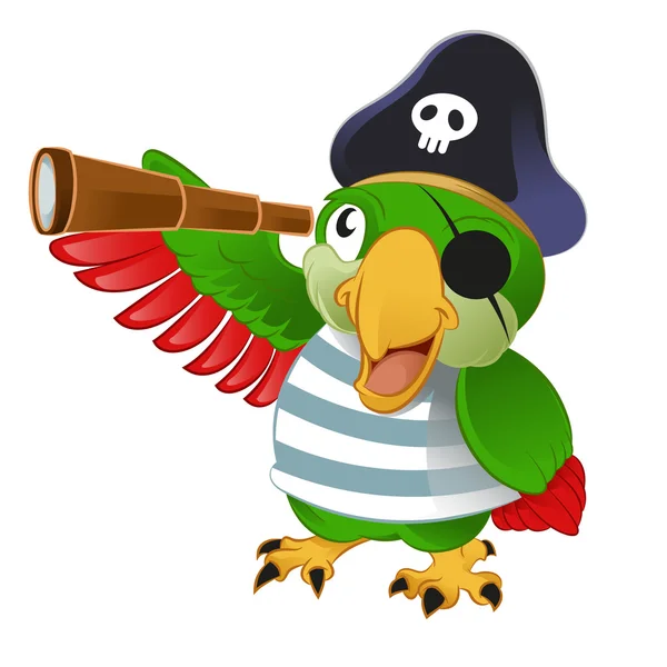 Pirate parrot — Stockvector