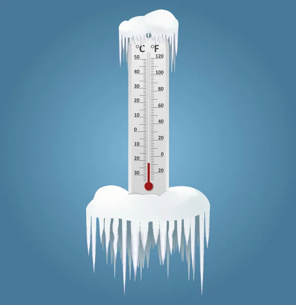 Frozen thermometer — Stock Vector