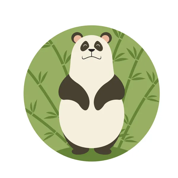 Panda sonriente — Vector de stock