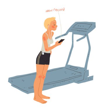 Young Beautiful Woman After Fitness Exercise