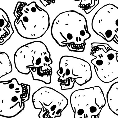 Pattern Made Of Funny Skulls