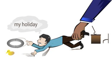 onun tatil işçi istiyor