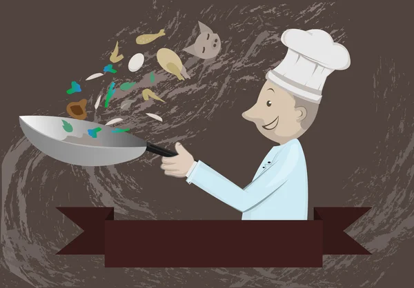 Chef mutfak yemek hazırlamak
