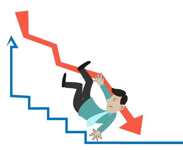 Businessman falling — Stock Vector