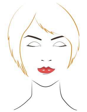 Sarı saçlı kadın yüzü