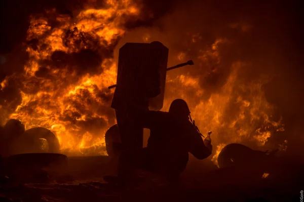 Protesto de rua em Kiev — Fotografia de Stock