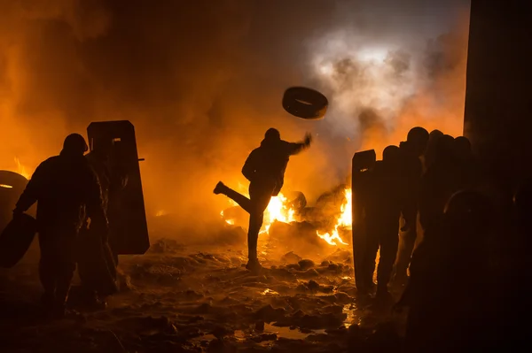 Уличный протест в Киеве — стоковое фото