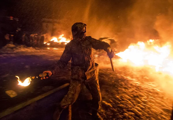 Уличный протест в Киеве — стоковое фото
