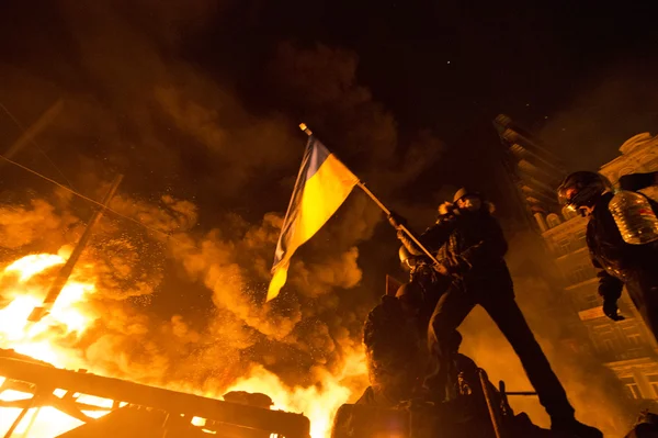 Protestów ulicznych w Kijowie — Zdjęcie stockowe