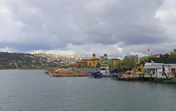 Estambul Vista Con Ferry Gaviota Fotografía Paisaje Cuerno Oro Estambul —  Fotos de Stock