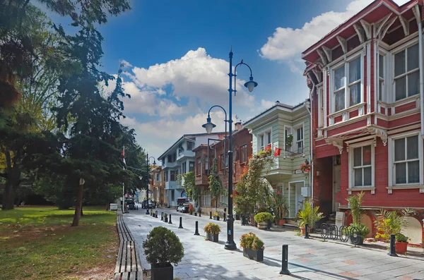 Estambul Turquía Septiembre 2021 Calle Coloridas Fotos Casa Distrito Eypsultan — Foto de Stock