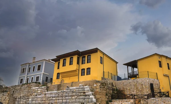 Turquía Milas Casas Construidas Siglo Xix Entrada Las Casas Dos — Foto de Stock