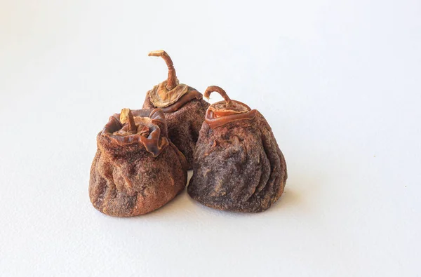 Dates Séchées Sur Fond Blanc Son Nom Turc Est Persimmon — Photo