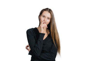 genç kadının br sey hakkında önemli düşünme