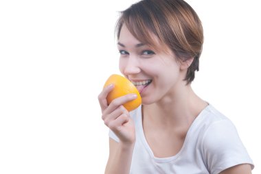 yarım greyfurt yalama kız